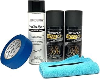 HyperDip Wheel Paint Kit - Frozen Black Matte Black Coat Spray