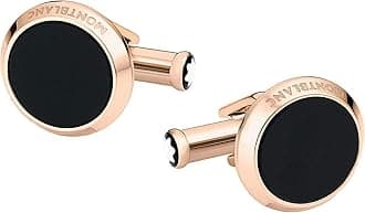 Montblanc Cufflinks red gold PVD steel, Gold, onyx, rose gold, stainless steel, steel, Stone-free