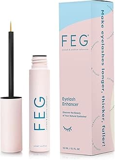 FEG Eyelash Rapid Eye Lash Growth Serum | For Lash and Brow | Creates Longer & Darker Eyelashes | Eyelash Enhancing Serum to Help Lengthen, Thicken and Darken Your Eyelashes | Single Pack