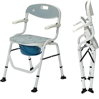 Foldable Shower Seat Folding Bath Chair with Arms