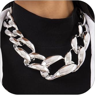 Chunky Gold Necklace Statement Necklaces Stack Dainty Gold Chain Necklace Women Layered Charm Necklace for Women Vintage Thick Necklace for Women Trendy Jewelry Gifts for Women