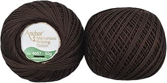 HUNNY- BUNCH® Premium Anchor Mercerised Knitting Crochet Cotton Thread Yarn Balls for Knitting, Weaving, Embroidery, DIY and Craft Making (Art. 4057) 50G - Pack of 1 (382)