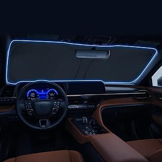 Windshield Sunshade for 2023 2024 2025 Toyota Crown(XLE/Limited/Platinum) Accessories Foldable Sun Shield Block UV Rays with Dual-Silver Coating Keeps Car Interior Cool& Protected