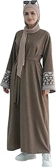 Embroidered Muslim Abaya Long Sleeve Dubai Dress Turkish Robe Zipper Maxi Dess Women Eid Clothes