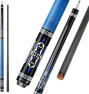 KONLLEN Carbon Fiber Pool Cue Stick Professional Cues (Full Carbon Technology Low Deflection Billiard Cue Stick,12.5mm,147cm)…