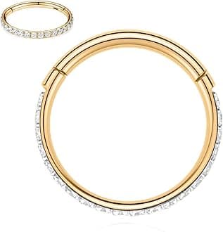 20G 18G 16G 12G Nose Ring Hoop Conch Rook Daith Helix Tragus Piercing Jewelry 316L Surgical Steel Cartilage Earring Conch Hoop Earring Septum Jewelry Belly Lip Ring 5mm to 14mm