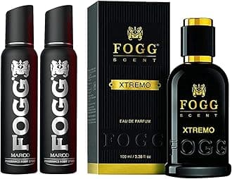 FOGG Men Xtremo Fresh Scent, Eau De Parfum, Perfume, 100Ml & Marco Perfume Body Spray (Black), 150Ml Each (Pack Of 2)