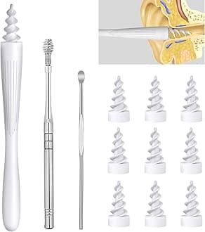 3 in 1 Ear Wax Removal Tool, 2024 Q-Grips Ear Wax Removal Reusable and Washable Replacement Soft Silicone Tips for Cleaner Earwax, Ear Wax Removal Kit Contains 3 Types of Ear Cleaner Tools