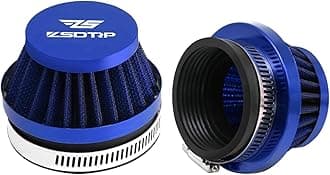 2PCS Motorcycle 60MM Air Intake Filter Universal Carburetor Air Filter Cleaner for Dirt Pit ATV SSR TTR Bike Breather Filter Fit for Many Different Carburetors (Blue 60MM)