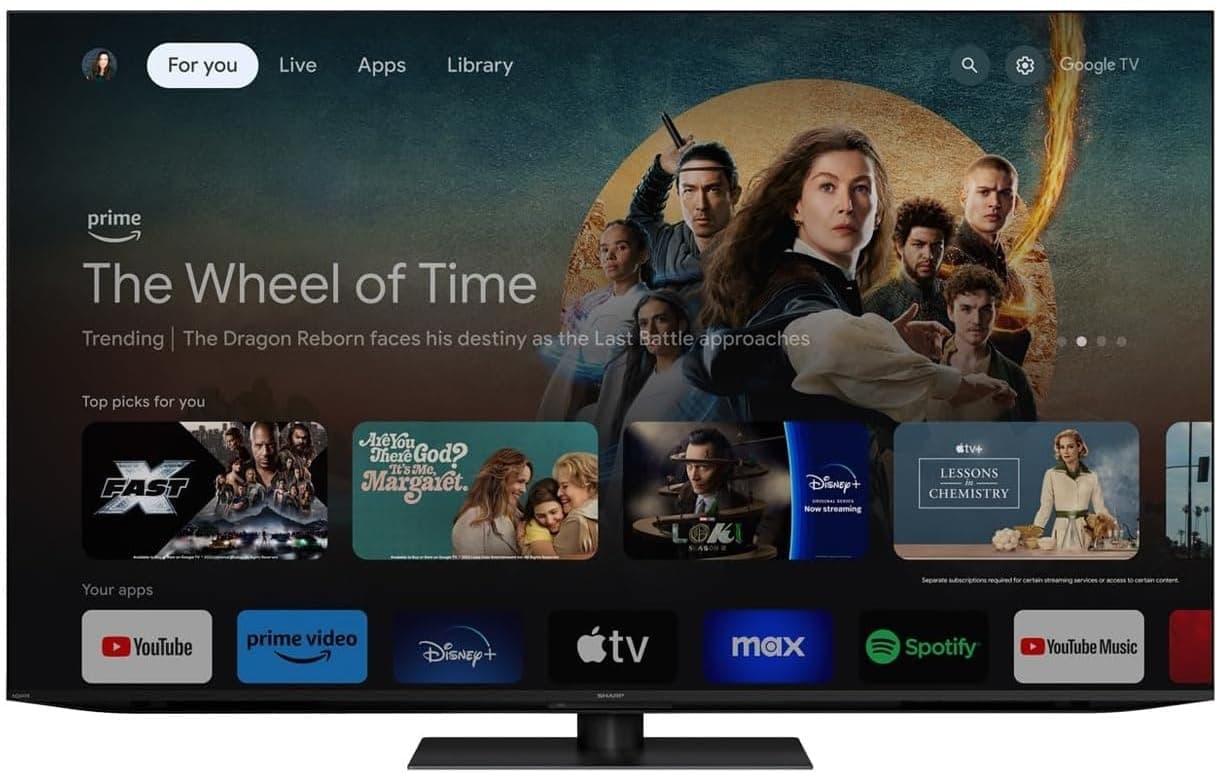 65" Class AQUOS XLED 4K Ultra HD Mini LED Google TV