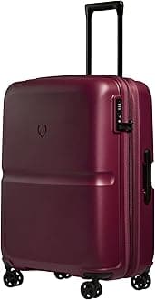 ANTLERSingle Stripe Hard Shell Medium Suitcase - Durable, Lightweight & Expandable, 4 Spinner Wheels - Adjustable Handle, TSA Lock, 68cm - Heather Purple