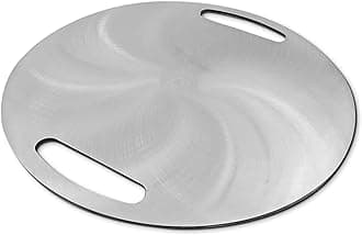 SnS Grills Slow 'N Sear Carbon Steel Flat Top Plancha Griddle - Rotating Durable Griddle for Kettle Grill BBQs - Outdoor Cooking Accessory - Fits 22” Kettles