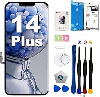 EFAITHFIX for iPhone 14 Plus Screen Replacement 6.7 Inch LCD 3D Touch Display Full HD Digitizer Frame Assembly (A2632 A2885 A2886 A2887 A2888) with Repair Tools Screen Protector Waterproof Adhesive