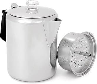 Glaicer Stainless Percolator with Silicone Handle, 12 Cup