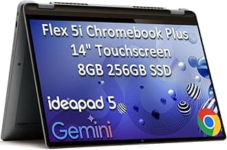 Lenovo IdeaPad 5 Flex 5i Chromebook plus 14" FHD+ 2-in-1 Touchscreen Laptop (Intel 6-Core i3-1315U, 8GB RAM, 256GB SSD) Business, Home, Students, Slim, 1080p Webcam, Backlit, Wi-Fi 6E, Chrome OS, Gray