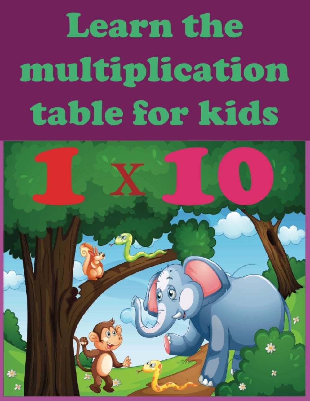 Learn the multiplication table for kids: Learning Multiplication Table Chart- Numbers 1-10 Learning Chart, Multiplication Table Poster for Kids （8.5" x 11"）