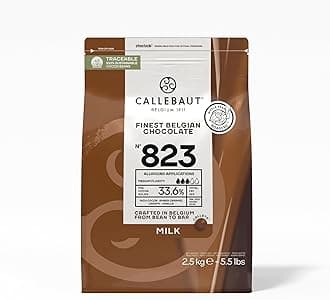 Callebaut Belgian Milk Chocolate Callets for Baking (Chips) - 33.6% - 1 Bag, 5.5 Lbs