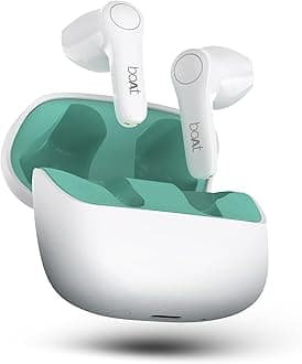boAt Airdopes Atom 81 Pro, 100Hrs Battery, 4Mics ENx Tech, 50ms Low Latency, 13mm Drivers, Fast Charge, IPX5, v5.1 Bluetooth Earbuds, TWS Ear Buds Wireless Earphones with mic (Ivory Elegance)