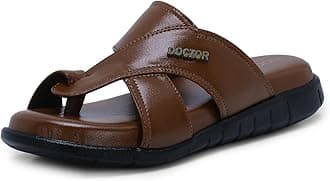 DOCTOR EXTRA SOFT Men's Memory Foam Cushion Footbed Sandals/Chappal for Adults with Adjustable Strap| Diabetic & Orthopedic|LightWeight Comfortable Stylish & Anti-Skid| Dr.Slippers & FlipFlops Gents A-02