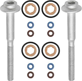 SANTUO 03L130277B WHT003187 1 set Fuel Injector Seal and Bolts Repair Kit for AUDI for SEAT for SKODA for VW Diesel Injector Seals Set for Car Repair A2C59513554 883.670