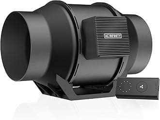 AC Infinity CLOUDLINE A6, Quiet 6” Inline Duct Fan with Speed Controller, EC Motor - Ventilation Exhaust Fan for Heating Cooling Booster, Grow Tents, Hydroponics