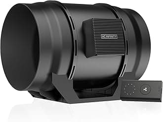 CLOUDLINE A8, Quiet 200mm Inline Duct Fan with Speed Controller, EC Motor - Ventilation Exhaust Fan for Heating Cooling Booster, Grow Tents, Hydroponics, 8-Inch