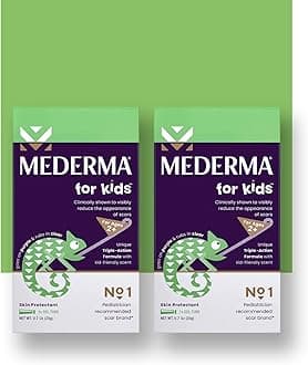 Mederma Scar Gel for Kids, Reduces the Appearance of Scars, Goes on Purple, Rubs in Clear, Kid Friendly, Grape Scent, Twin Pack for Kids 40g 2 x 20g, White, 1.41 Ounce (2 x 20g)