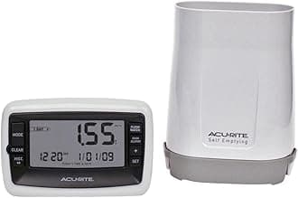 AcuRite Wireless Self-Emptying Digital Rain Gauge (00899), Multicolor
