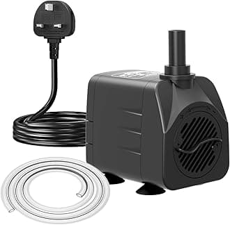 Knifel Submersible Pump 600L/H 10W Dry Burning Protection with Ultra Quiet Design 1.2m High Lift for Fountains, Hydroponics, Ponds, Aquariums & More……