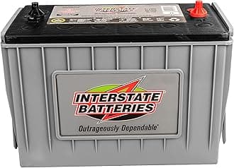 Interstate Batteries Heavy Duty Marine Deep Cycle Battery 12V 100Ah 925CCA (31-AGM7) Pure Matrix Power Commercial AGM Cranking Replacement (Group Size 31) GEM Cars, Yachts, Extra Fuel Tank Trucks