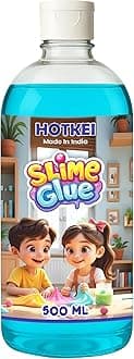 HOTKEI 500 ml Blue Slime Glue DIY Magic Jelly Putty Toy for Slime Making Maker kit Set Liquid Gel Games Birthday Gift Toys for Boys Girls Kids for Making Slimes at Home 3 to 10 Years