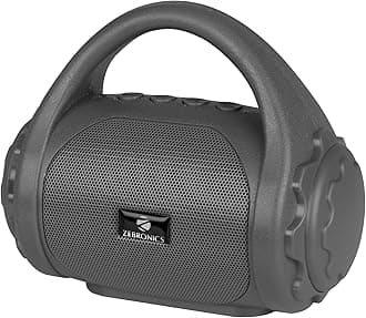 Zeb-County Bluetooth Speaker with Built-in FM Radio, Aux Input and Call Function (Grey)