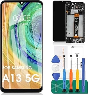 for Samsung Galaxy A13 5G Screen Replacement for Samsung Aa13 5G LCD for Display Samsung A13 5G for SM-A136U Digitizer Touch Screen Replacement Repair Parts with Frame