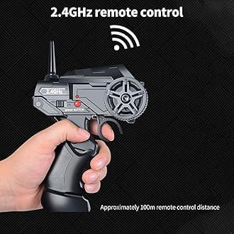 GoolRC Remote Control Drift Car 1/16 Remote Control Spray Car 2.4GHz 4WD Remote Control Race Car Kids Gift for Kids Boys Girls with LED Lights Tires Replaceable