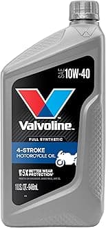 4-Stroke Motorcycle Full Synthetic SAE 10W-40 Motor Oil 1 QT