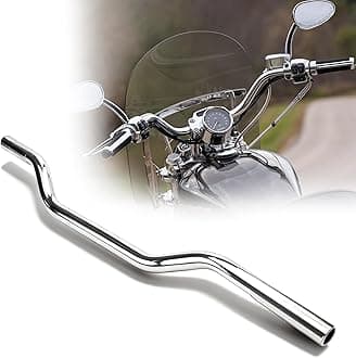 MoKitDora 2.7" Rise 1" Clamp Drag Bars Handlebars for Harley 2010-later XL883L XL1200C XL1200NS XL1200T XL1200V and XL1200XS Models, Chrome