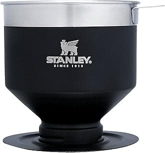 STANLEY Perfect Brew Pour Over | Manual Single Cup Coffee Maker | Drip Coffee Maker with Reusable Filter | Easy Clean Stainless Steel | BPA-Free | ‎Matte Black