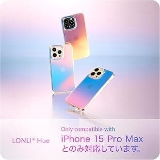 LONLI Hue - iPhone 15 Pro Max Case - Iridescent [3M Drop Protection] - Shockproof Cover, Color Changing Effect Smartphone Case | Cute and Unique for Women, Girls and Men (2023)