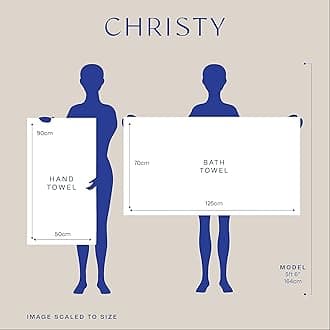 Christy Antalya Large Bath Towels | Set of 2 | 100% Turkish Cotton | 600GSM | Soft Plush Luxury Towel Set | 70 cm x 125 cm | Quick Dry | Jade Teal