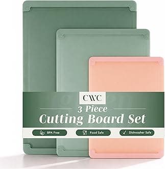 Extra Large Cutting Board Set, Jumbo-Sized Boards with Rubber Border for Enhanced Cooking Experience, 3-Piece, Blue/Teal