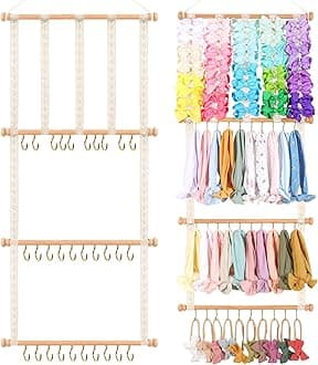 POVETIRE Hair Bows Organizer for Baby Girls Hair Accessories Storage Hanging Display Stand for Wall Room Nursery Decor