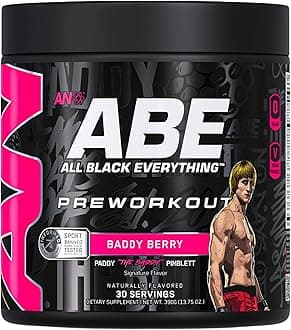 All Black Everything Pre-Workout Powder | Preworkout Energy Drink Mix | 350mg Caffeine | Beta Alanine & Citrulline | Energy Supplement for Men & Women | Baddy Berry | 30 Servings