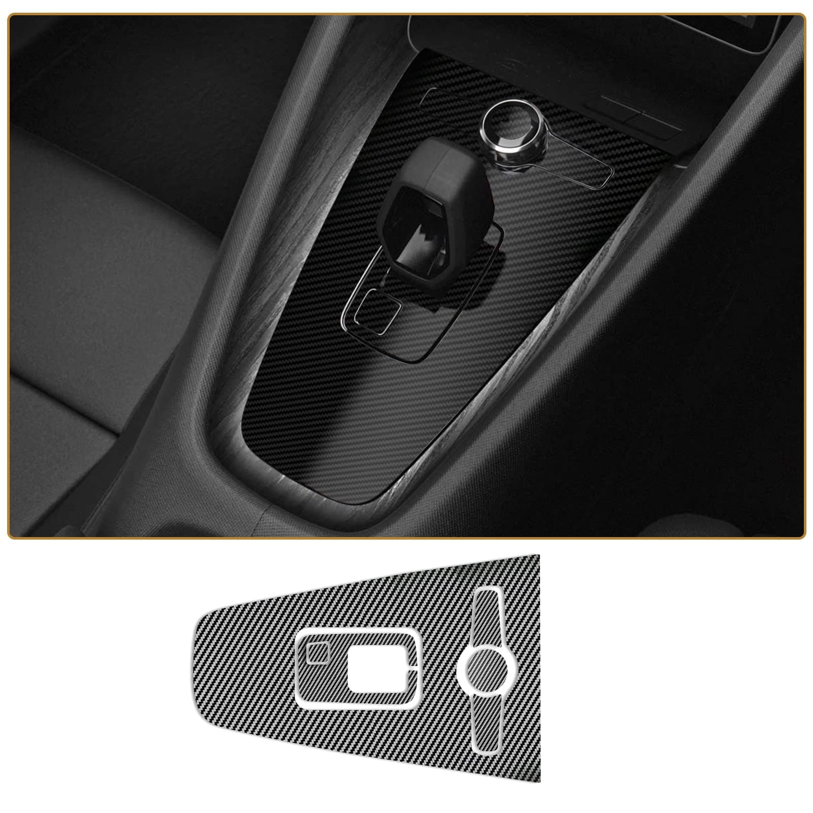 Polestar 2 Center Panel Cover Gear Shift Panel Polestar 2 Protector, Polestar 2 Center Gear Shift Panel Cover for Polestar 2 Accessories 2021 2022 2023 2024 2025 Polestar 2 Carbon Fiber 2 Pack