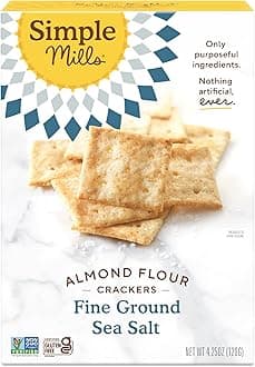 Simple Mills Almond Flour Crackers, Fine Ground Sea Salt, 4.25 Oz