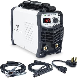 ARC Welder 165A Inverter MMA Welder Machine 110/220V IGBT Digital Display Hot Start Portable Stick Welding Machine with Electrode Holder, Earth Clamp and Cable Adapter