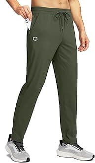 G Gradual Men's Sweatpants with Zipper Pockets Tapered Track Athletic Pants for Men Running, Exercise, Workout