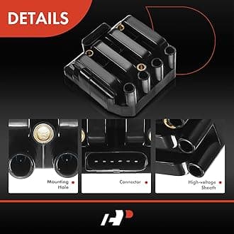A-Premium Engine Ignition Coil Pack Replacement for Volkswagen Jetta 2001-2005 Jetta City 2007-2009 Golf 2001-2006 Golf City 2007-2010 Beetle 1998-2011 2.0L