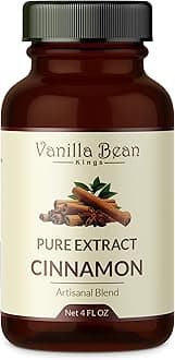 Pure Cinnamon Extract for Baking and Flavoring - 4 OZ - Premium Quality Natural Flavors for Baked Goods, Desserts, & Cooking