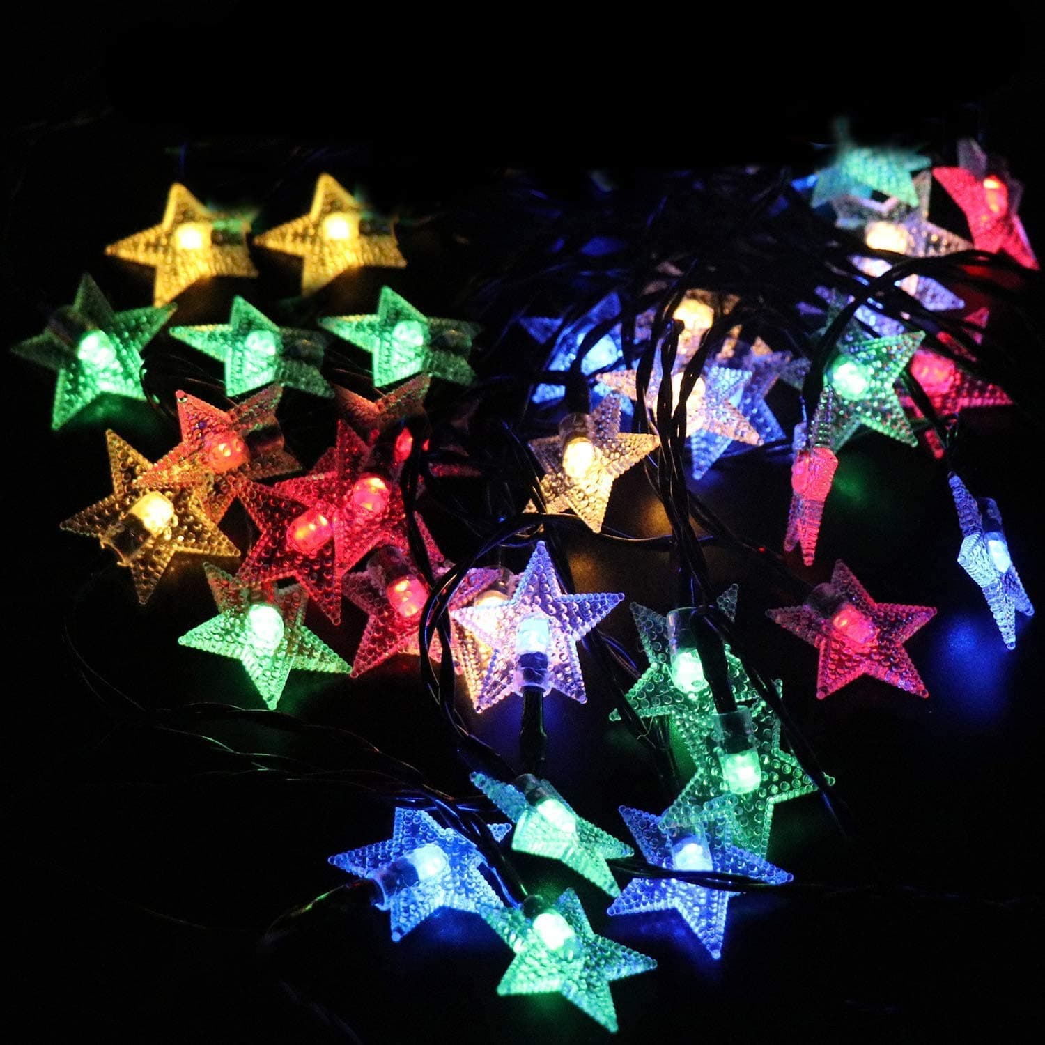 PESCA 100 LED 15 Meter Star Shape Led Light with 8 Flashing Modes (Multicolour) (100 Led 15 Meter Star Shape)