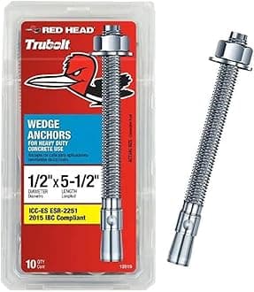 Red Head 1/2 in. x 5-1/2 in. Wedge Anchor 10CT